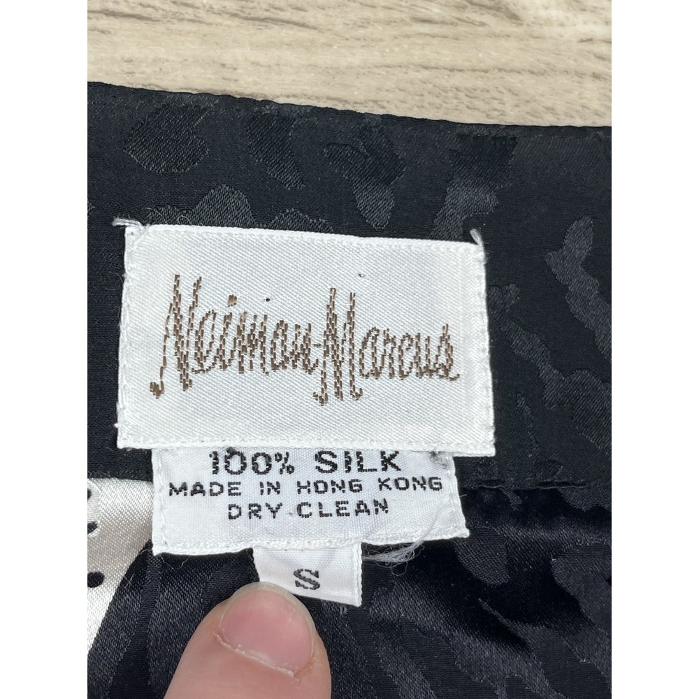 Neiman Marcus Silk Set Shirt Pants Women's Size Small Satin Button Down Vintage - Picture 3 of 16